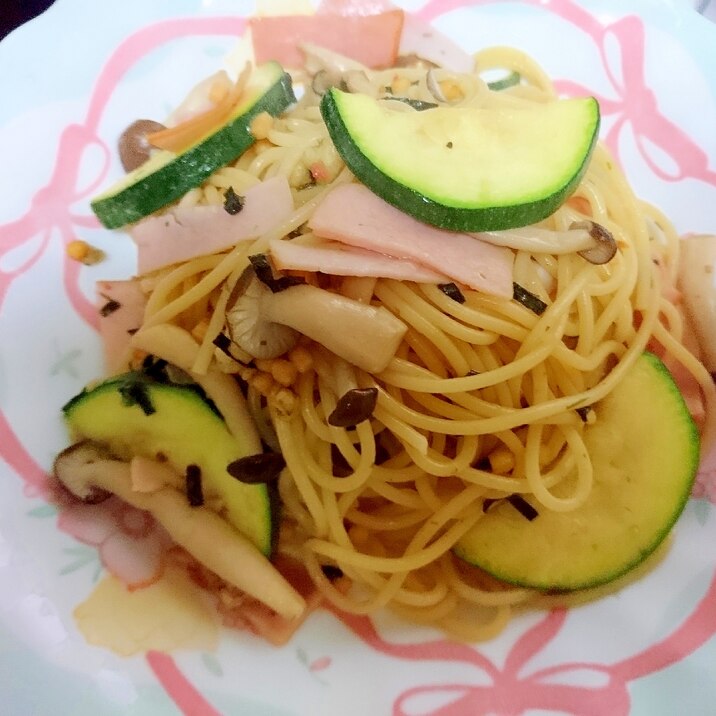 だし茶漬けで☆和風パスタ